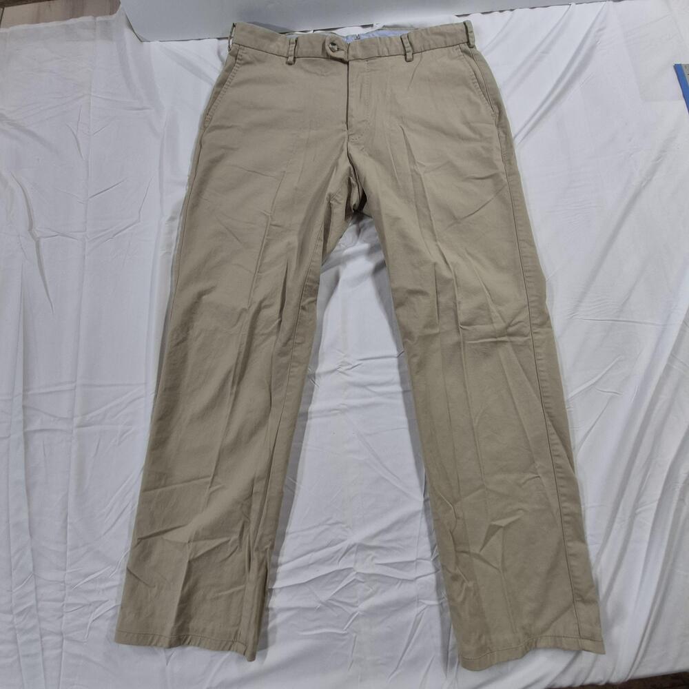 Peter Millar Pants Mens 35 Beige Chino Straight Leg Casual Golf Flat Front